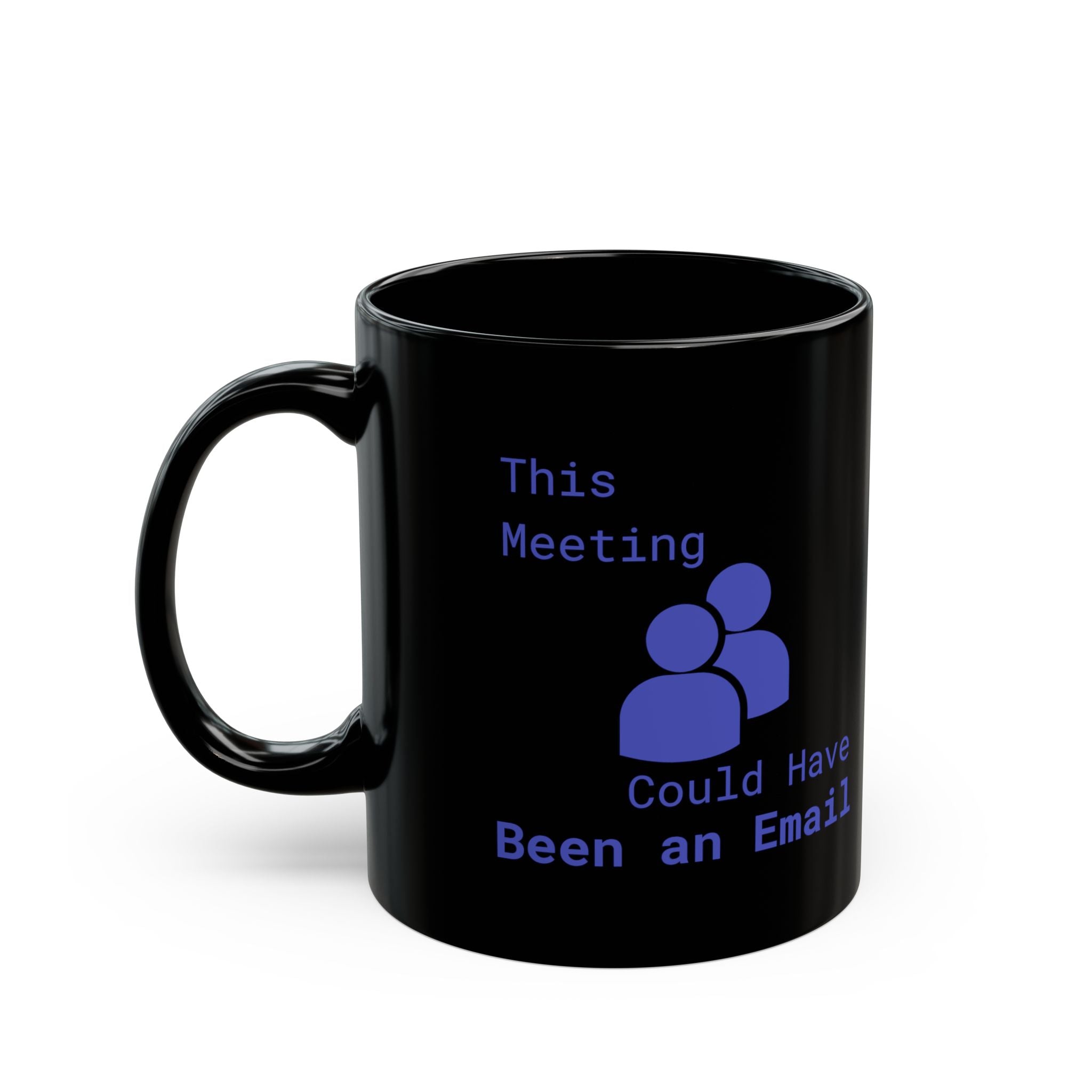 “Meeting Occurred, Progress Unclear” Retro Office Mug – Black Coffee Cup (11oz / 15oz)