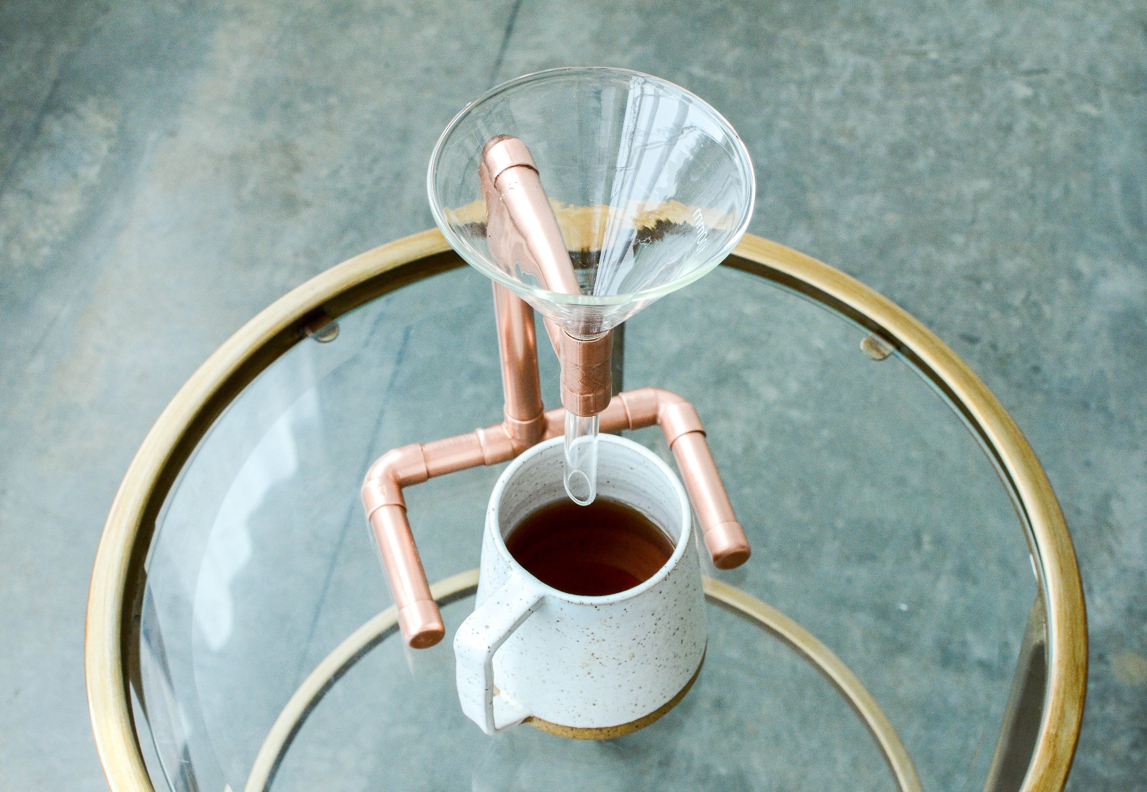 Copper Coffee Pour Over – Modern Minimalist Handcrafted Drip Brewer