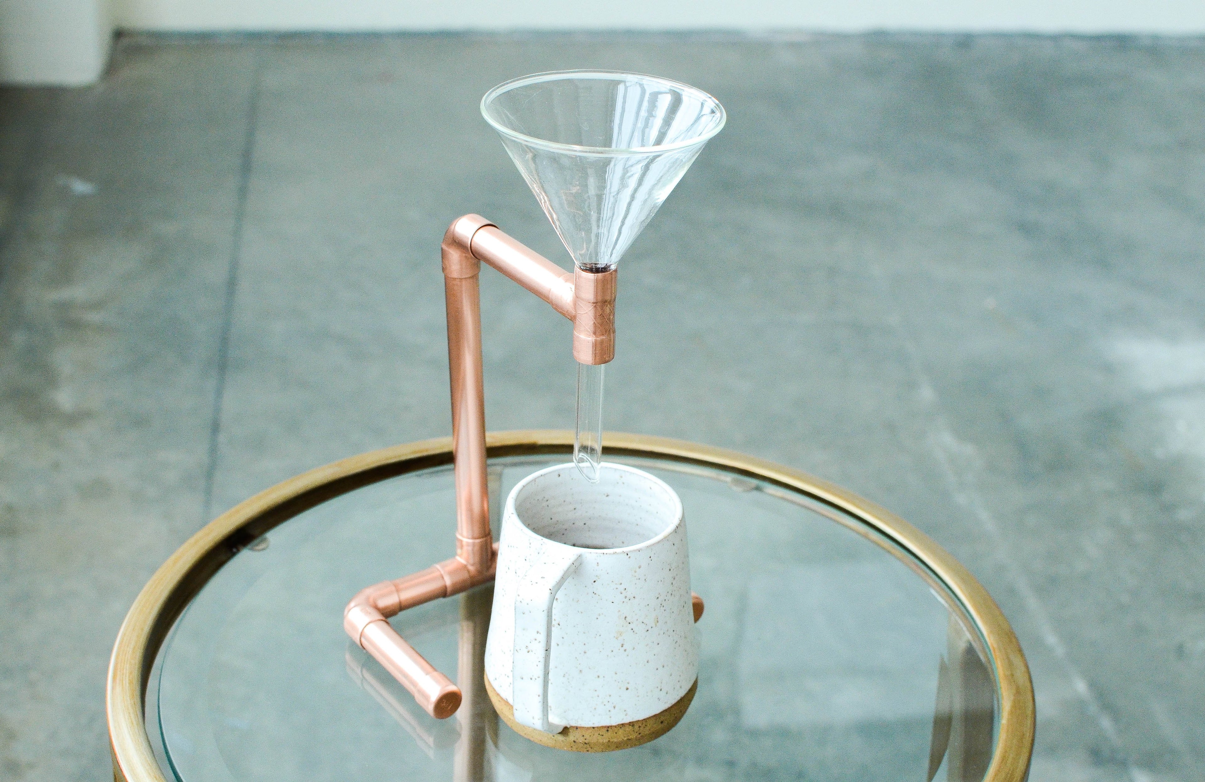 Copper Coffee Pour Over – Modern Minimalist Handcrafted Drip Brewer