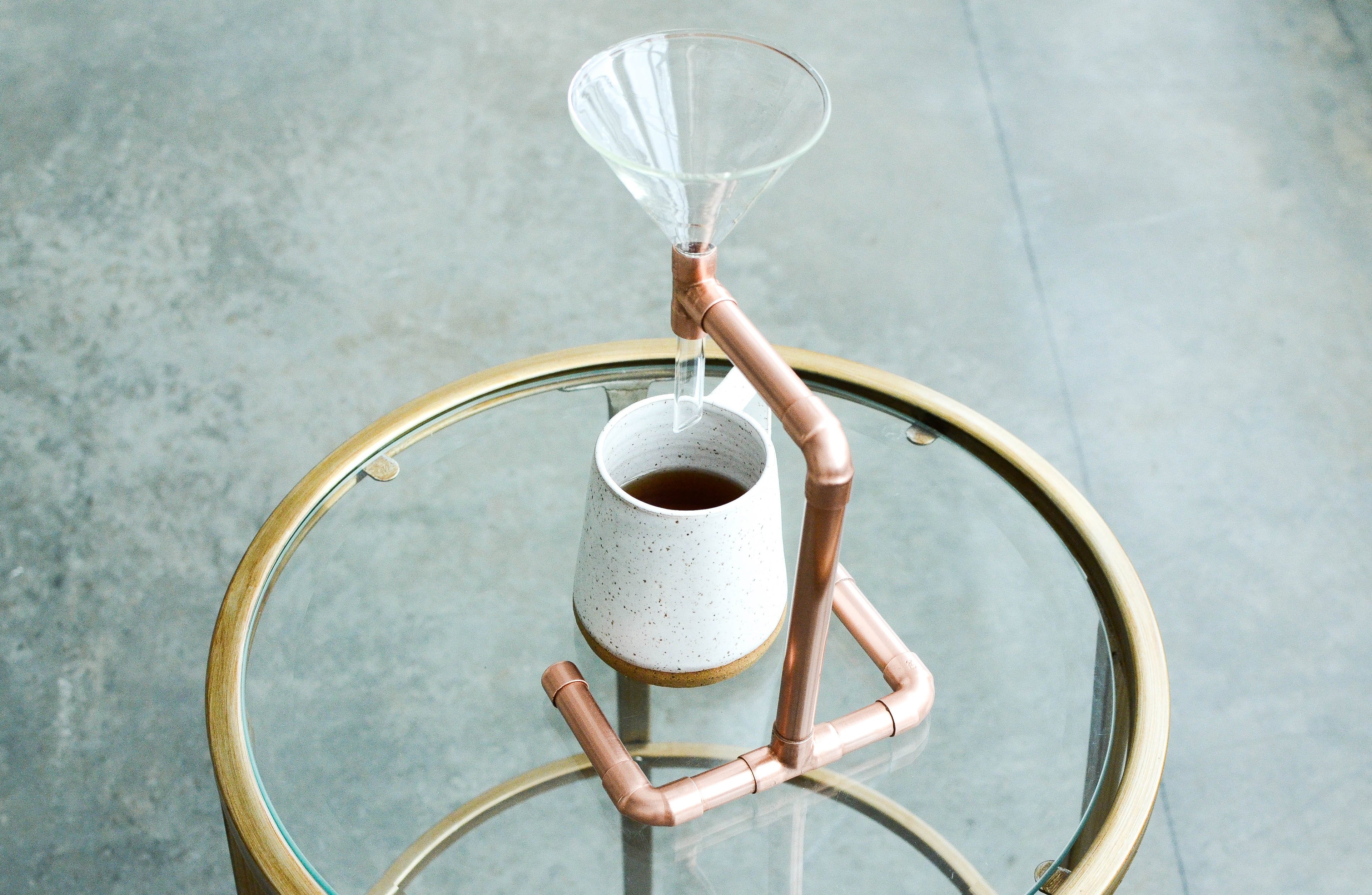Copper Coffee Pour Over – Modern Minimalist Handcrafted Drip Brewer