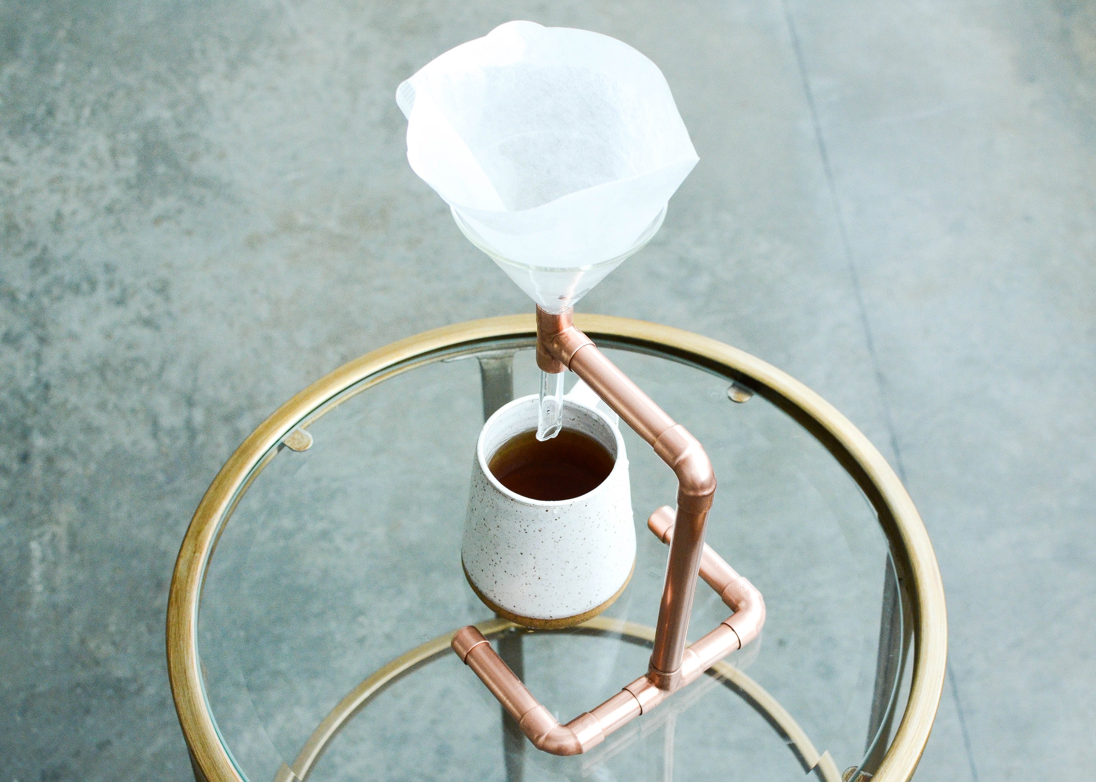 Copper Coffee Pour Over – Modern Minimalist Handcrafted Drip Brewer