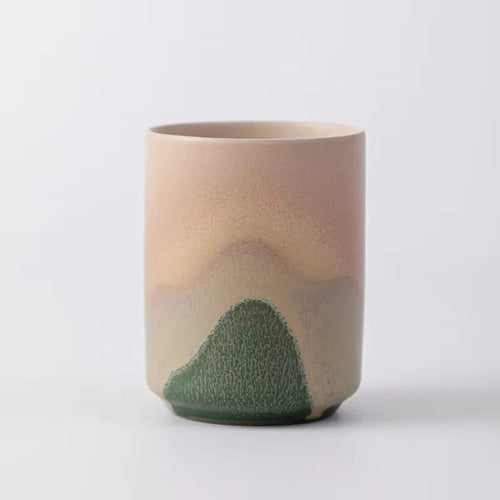 Japanese Stoneware Coffee Cup with Gradient Glaze