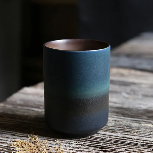 Japanese Stoneware Coffee Cup with Gradient Glaze