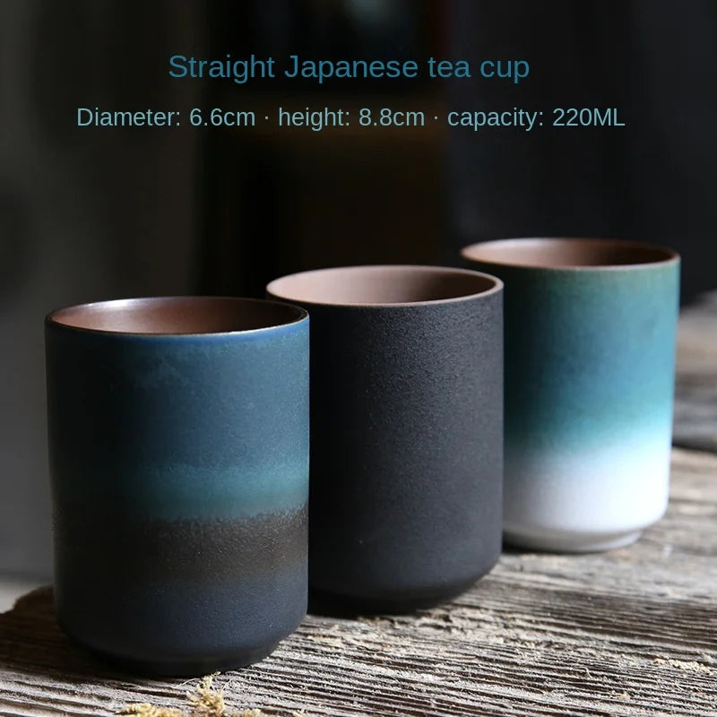Japanese Stoneware Coffee Cup with Gradient Glaze