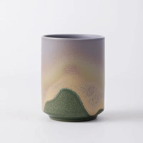 Japanese Stoneware Coffee Cup with Gradient Glaze