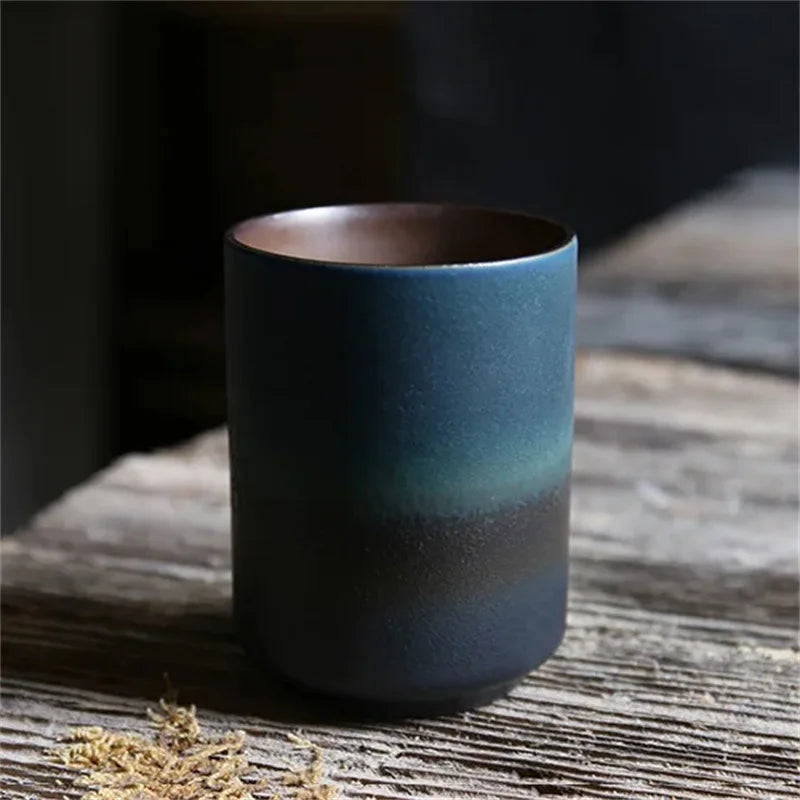 Japanese Stoneware Coffee Cup with Gradient Glaze