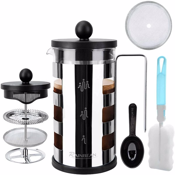 Stainless Steel French Press Coffee Maker – 2.5 Cup (21 oz) Precision Brew