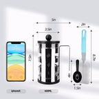 Stainless Steel French Press Coffee Maker – 2.5 Cup (21 oz) Precision Brew