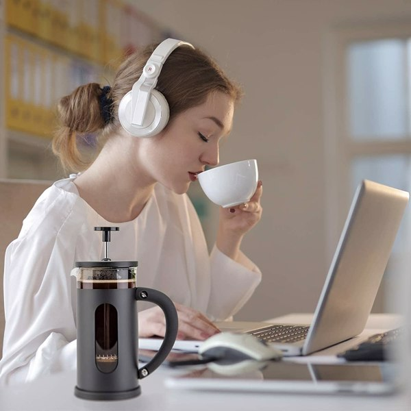 Mini French Press Coffee Maker – 1.5 Cup (12 oz) with 4-Level Filtration