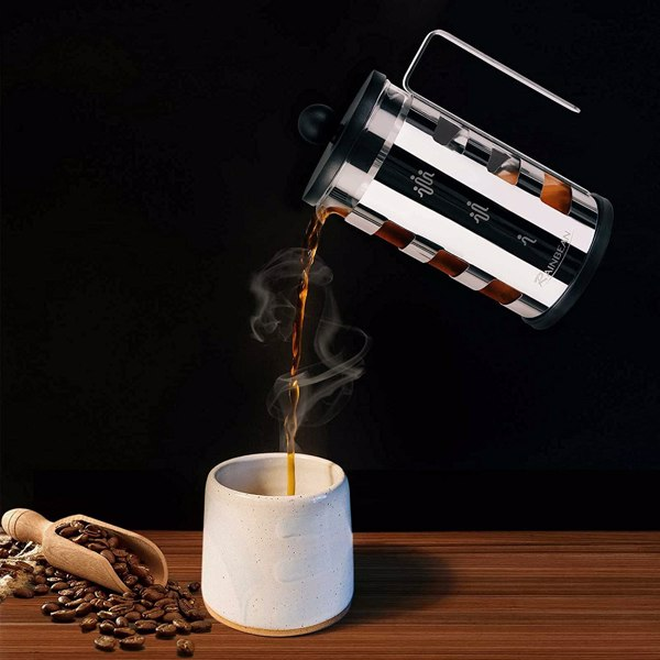 Stainless Steel French Press Coffee Maker – 2.5 Cup (21 oz) Precision Brew