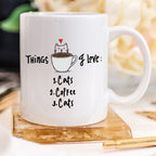 Cat Lover Funny Coffee Mug – Things I Love Cats & Coffee Funny Mug