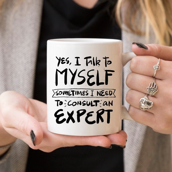 Yes, I Talk to Myself Funny Coffee Mug – Sarcastic Funny Mug