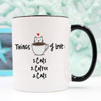 Cat Lover Funny Coffee Mug – Things I Love Cats & Coffee Funny Mug