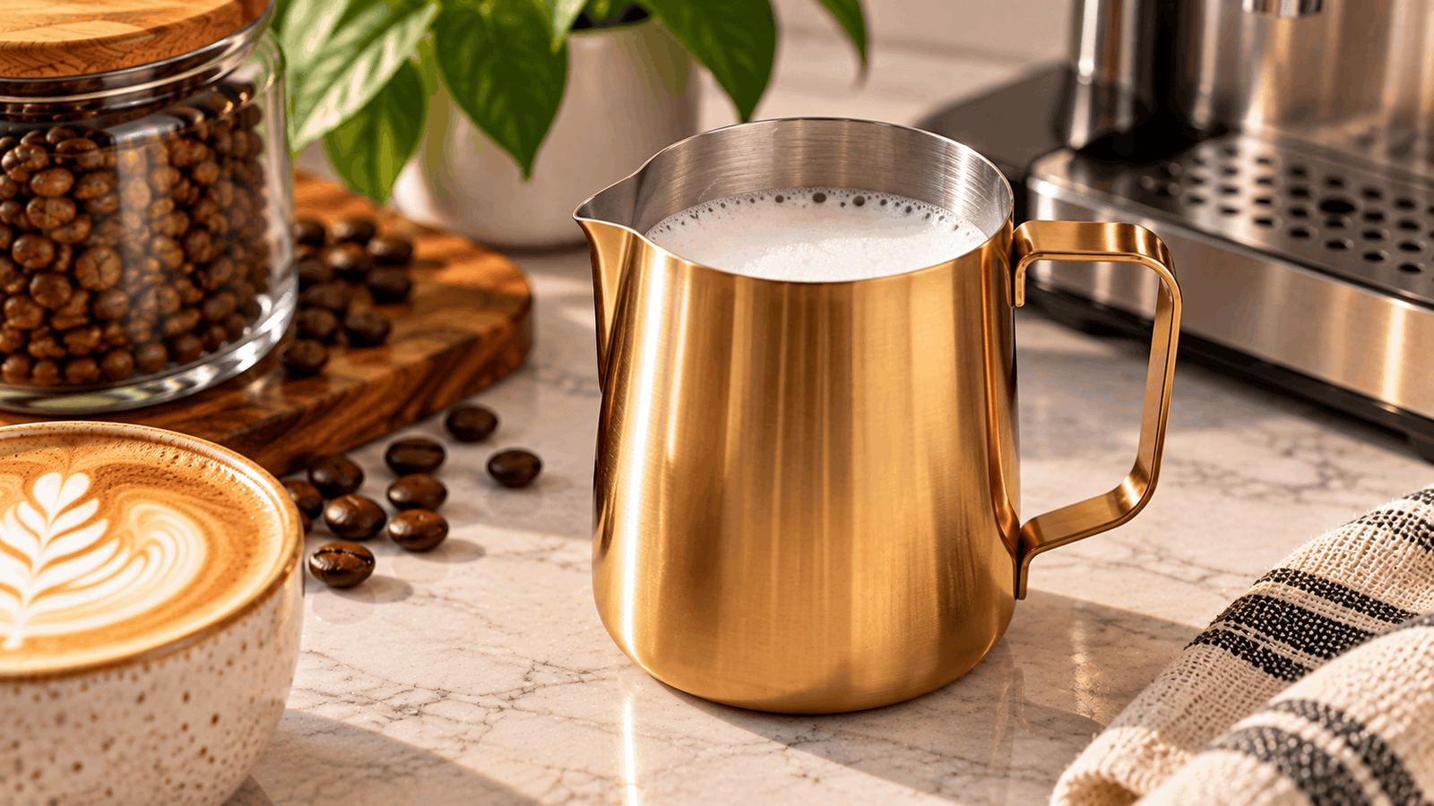 Amrules 12 ounce milk frothing pitcher